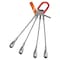 Hsi Four Leg Wire Rope Slng, 1-3/4 in dia, 16ft L, HD Thimble, 98 ton Capacity 400HT1-3/4XD-16 - alternate 1